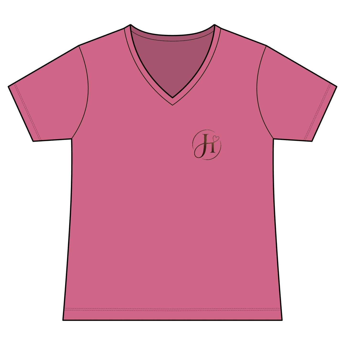 Becoming Her V-Neck Tee — Soft Heart, Strong Spirit | Christian Faith & Pilates Apparel