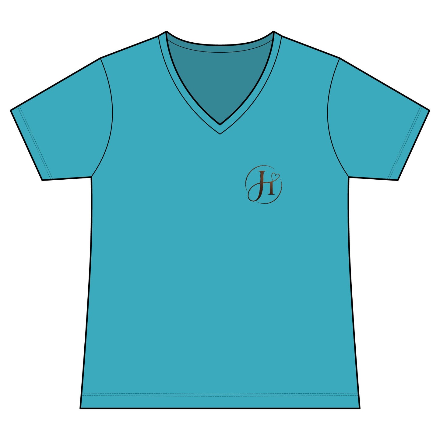 Becoming Her V-Neck Tee — Soft Heart, Strong Spirit | Christian Faith & Pilates Apparel
