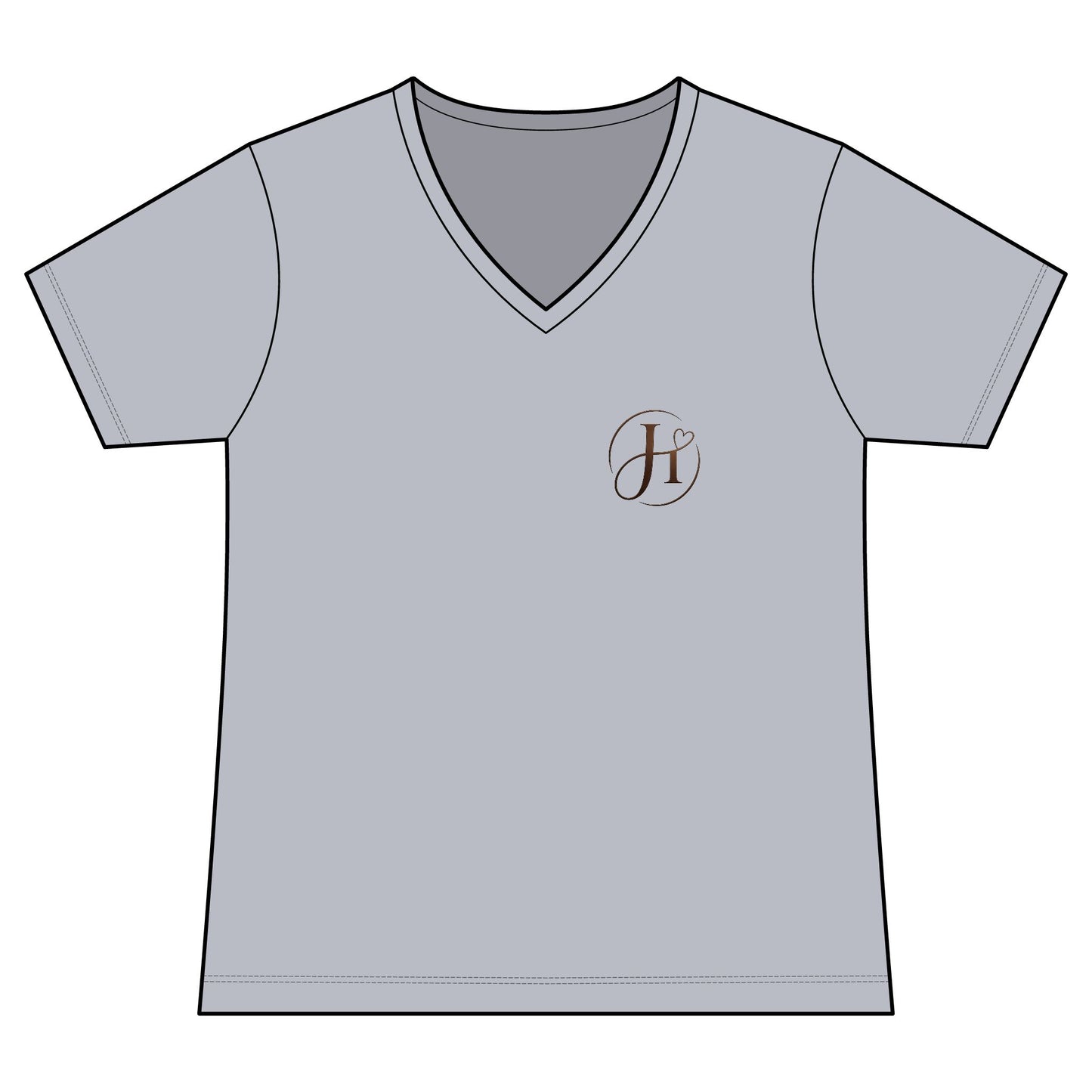 Becoming Her V-Neck Tee — Soft Heart, Strong Spirit | Christian Faith & Pilates Apparel