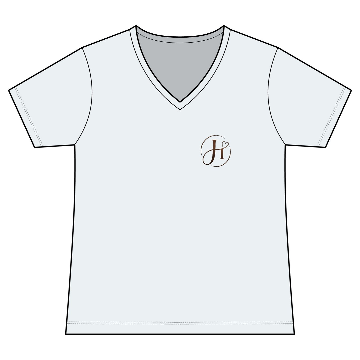 Becoming Her V-Neck Tee — Soft Heart, Strong Spirit | Christian Faith & Pilates Apparel
